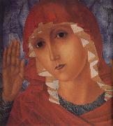Kuzma Petrov-Vodkin The Mother of God of Tenderness towards Evil Hearts Spain oil painting artist